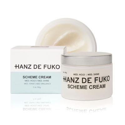 Hanz de Fuko Scheme Cream - Premium Men&#39;s Hair Styling Cream with Medium Hold &amp; High Shine Finish, 2 oz.