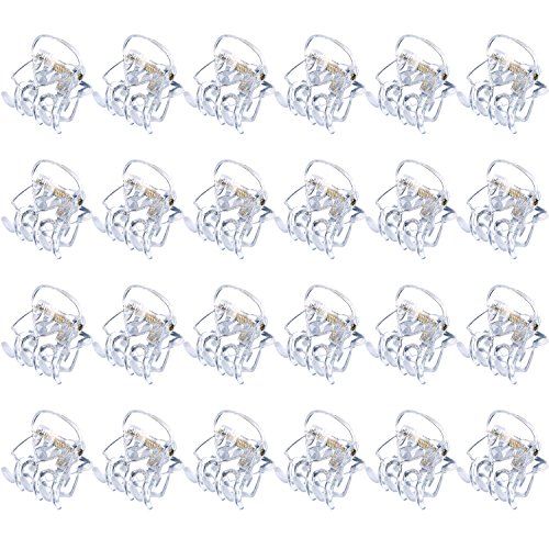 Hotop Hair Clip, 24 Pcs Small Mini Hair Claw Clips for Girls and Women, Non-Slip Plastic Tiny Jaw Clips, Clear
