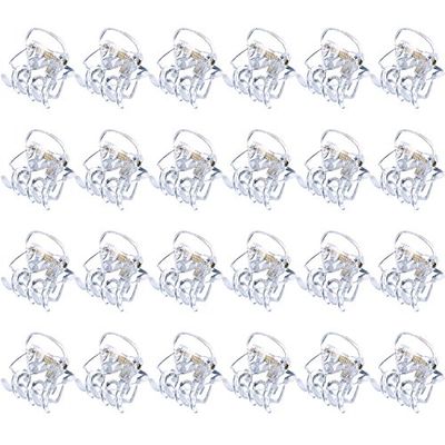 Hotop Hair Clip, 24 Pcs Small Mini Hair Claw Clips for Girls and Women, Non-Slip Plastic Tiny Jaw Clips, Clear