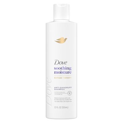 Dove Damage Therapy Derma Shampoo Soothing Moisture Pack of 6 for Flaky Scalp with Pyrithione Zinc and Almond Oil 12 Fl Oz