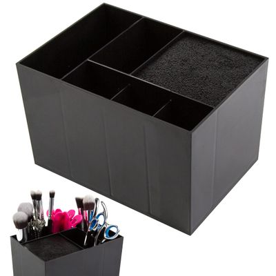 Hair Dresser Organizer - Shear Holder for Stylist - Hairstylist Organizer for Station - Scissor Holder Box - Hairstylist Accessories - Holder for Scissors (Black)