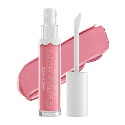 wet n wild Liquid Lipstick Cloud Pout Marshmallow, Light Pink Pour Some Suga On Me | Matte Lip Cream Mousse | Argan Oil | Vitamin E