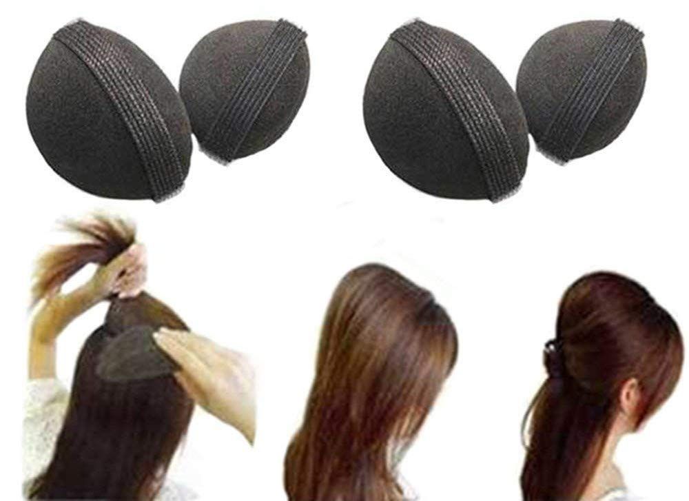 4Pcs/2Pair Big Hair Base Bump Styling Insert Tool Volume Fluffy Princess Styling Increased Hair Sponge Pad Self Adhesive For Women Girls Hair Accessory