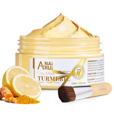 ANAI RUI Vitamin C Face Mask with Turmeric and Kaolin Clay, Dull Skin, Skincare Facial Mask for Refining Pores and Controlling Oil, Smooth &amp; Radiant Skin, 4.23 OZ