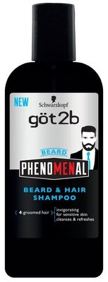 Got2b PhenoMENal Beard and Hair Shampoo, 8.4 Ounce