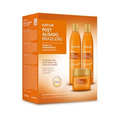 Post Keratin Straightening Treatment - Shampoo 250 ml, Conditioner 250 ml and Mask 250 ml.