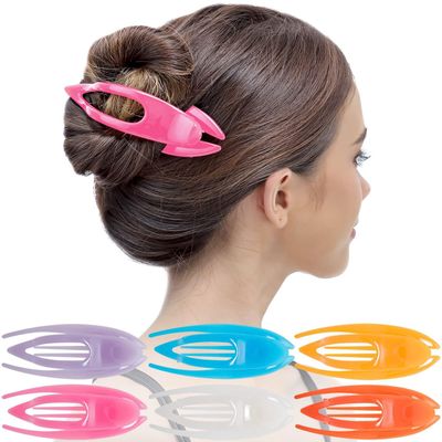 RC ROCHE ORNAMENT 6 Pcs Womens French Concord Curved Hair Clip No Slip Strong Grip Comfortable Hold Girls Ladies Beauty Accessory Pin Teeth Clamp, Medium Jelly Candy Multicolor