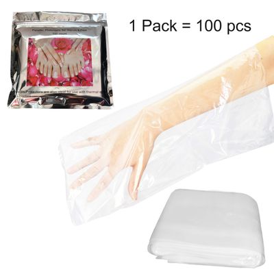 AMT 100 Counts Paraffin Wax Bags for Hands and Feet, Plastic Paraffin Wax Refills Liners, Refill Socks and Gloves Paraffin Bath Mitts Covers for Therabath Wax Treatment Paraffin Wax Machine Therapy
