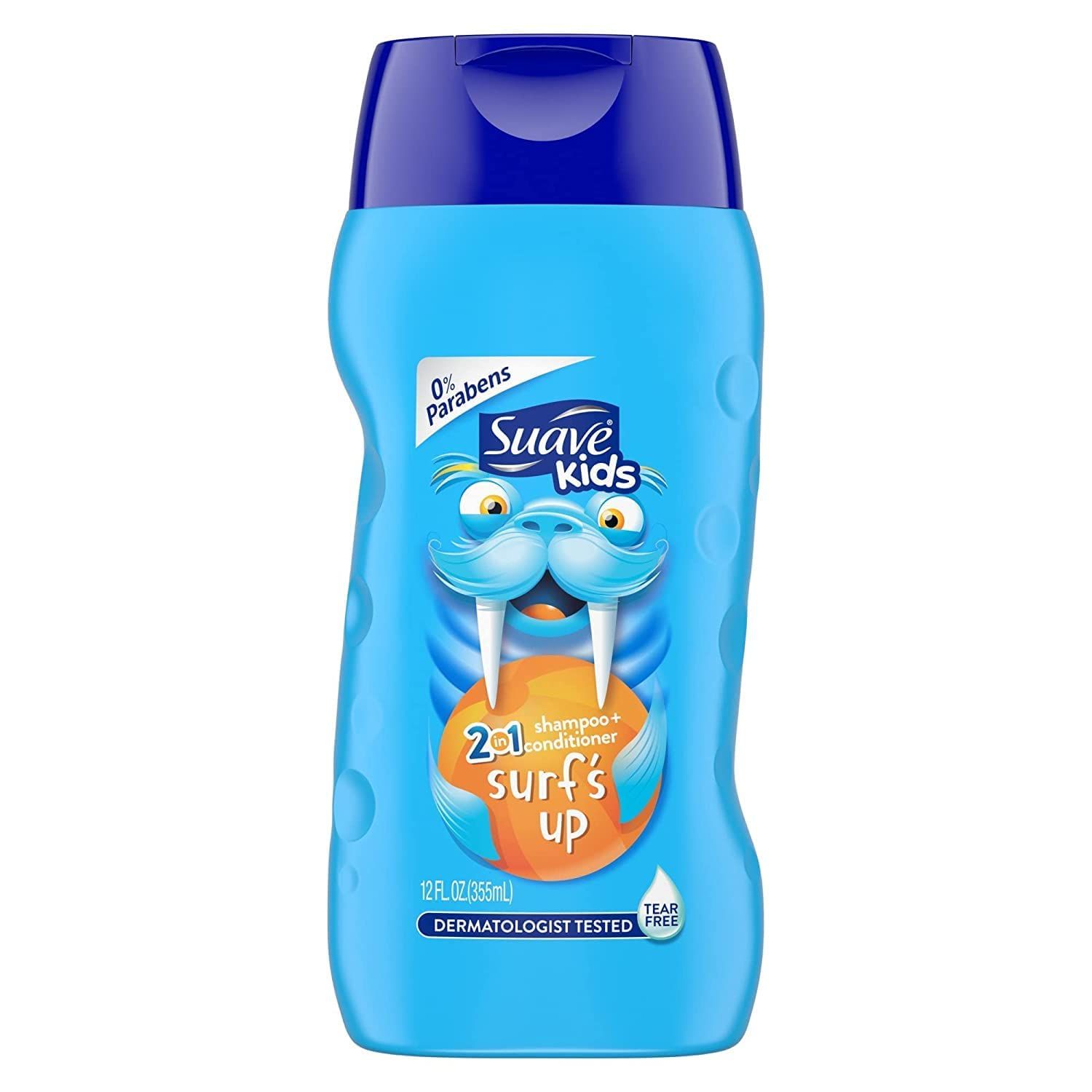 Suave 2 in 1 Shampoo and Conditioner For Gentle Cleaning and Detangling Surf&#39;s Up Hypoallergenic, Coconut, Fresh, 12 Fl Oz