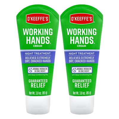 O&#39;Keeffe&#39;s Working Hands Night Treatment Hand Cream; 3 oz Tube; (Pack of 2)