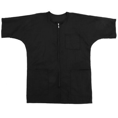 Lurrose Salon Smocks for Clients Short Sleeve Barbers Waterproof Cape Hairdressing Cape Nylon Makeup Cape with Zipper (Black)