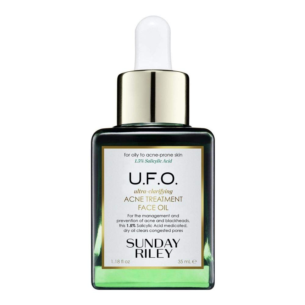 Sunday Riley U.F.O. Ultra-Clarifying BHA Salicylic Acid and Tea Tree Acne Treatment Face Oil, 1.18 Fl Oz