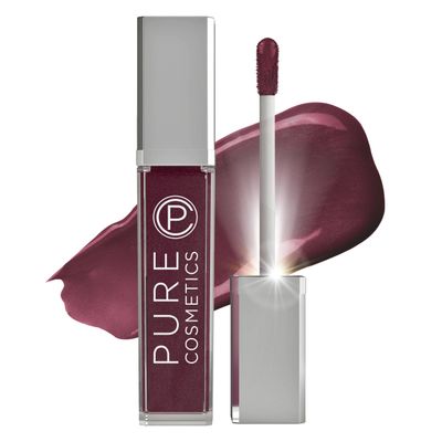 Pure Cosmetics Pure Illumination Lip Gloss - LED-lit Applicator w/Side Mirror - Non-Sticky, Moisturizing &amp; Hydrating Lip Glosses - Soothes &amp; Protects Dry Chapped Lips (Passion)