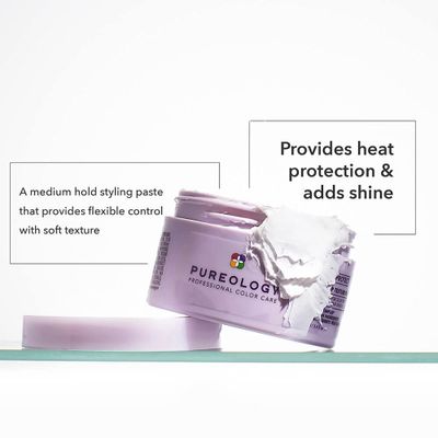 Pureology Style + Protect Mess It Up Texture Paste | For Color-Treated Hair | Medium Hold Texture &amp; Shine | Sulfate-Free | Vegan | Updated Packaging | 3.4 Fl. Oz. |