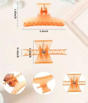 12 Pieces Plastic Hair Claw Clips Butterfly Hairdresser Clamp fit for Salon Hair Color Perm (Multicolor)