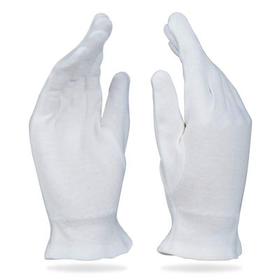 White Gloves Medium (10 Pair) - Cotton Gloves for Eczema, Cotton Gloves for Dry Hands, White Cotton Gloves for Women, Spa Glove, Lotion Glove, Sleeping Glove