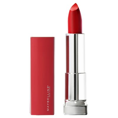 Maybelline Color Sensational Made for All Lipstick, Crisp Lip Color &amp; Hydrating Formula, Red For Me, Red, 1 Count