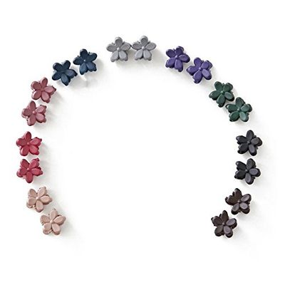 IFfree Bangs Mini Assorted Colored Hair Claw Clips, 30 Pieces - Hair Pins for Little Girls, Kids' Hair Accessories