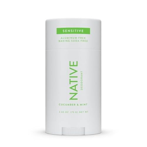 Native Sensitive Deodorant Contains Naturally Derived Ingredients, 72 Hour Odor Control | Deodorant for Women &amp; Men, Aluminum Free with Baking Soda, Coconut Oil and Shea Butter, Cucumber &amp; Mint