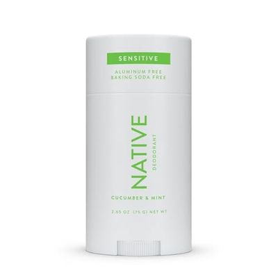 Native Sensitive Deodorant Contains Naturally Derived Ingredients, 72 Hour Odor Control | Deodorant for Women &amp; Men, Aluminum Free with Baking Soda, Coconut Oil and Shea Butter, Cucumber &amp; Mint