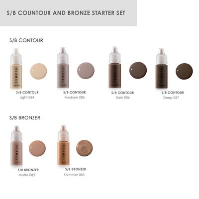 TEMPTU S/B Silicone-Based Contour &amp; Bronze Starter Set For Sculpting, Contouring &amp; Adding Dimension To The Face | Includes 6 Shades , 1 Count (Pack of 1)