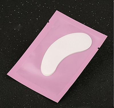 AHIER Eyepads Eyelash Extensions Lint Free, Eye Pads for Lash Extensions, Hydrogel Eye Patch DIY False Eyelash Lash Extension Makeup Eye Gel Pad (Pink 250P)