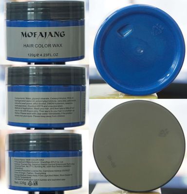 Acosexy Temporary Blue Hair Wax, 4.23oz Instant Hairstyle Mud Cream, Natural Hair Coloring Wax Material Disposable Hair Styling Dye Ash (Blue, Dye Free) for Cosplay, Party, Masquerade, Halloween etc.