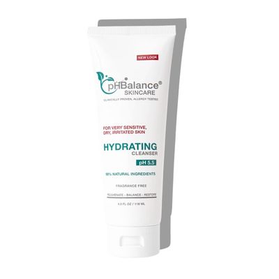 Hydrating Face Wash - PH BALANCE SKINCARE Gel Cleanser - Daily Facial &amp; Body Moisturizing Cleanser - For Dry, Acne-Prone Sensitive Skin - All Natural No Fragrance, Cruelty Oil, Paraben Free 4oz