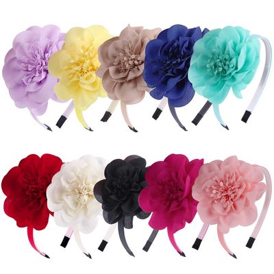 XIMA 10pcs Chiffon Flower Girls Headbands for Kids Children Teens toddlers Hair Accessories