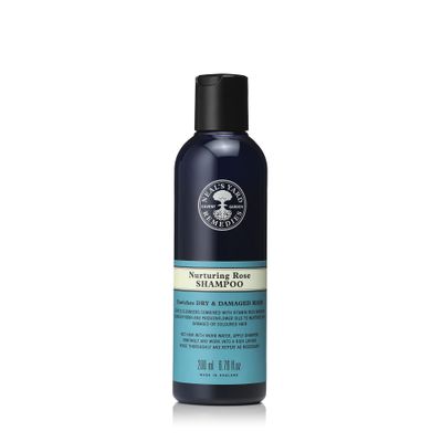 Neal&#39;s Yard Rose Shampoo for Dry &amp; Damaged Hair, Featuring Rosehip Oil, Replenishes Vibrancy &amp; Shine, Vegan Approved, Cruelty-Free, 200mL