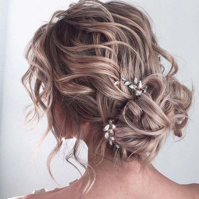 Jeairts Rhinestone Hair Pins Crystal Wedding Headpiece Sparkly Bride Hair Pieces Headwear Bridal Hair Accessories for Women and Girls(Pack of 2)