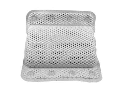 Luxurious Memory Foam Spa Bath Pillow for Tub Neck and Back Support - 8 Suction Cups, Non-Slip Design, Soft Cushion for Relaxing Soaks, by Dependable Industries
