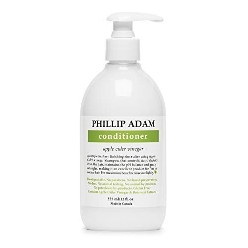 Phillip Adam Apple Cider Vinegar Conditioner for Shiny Hair - No Harsh Preservatives - For All Hair Types - 12 Ounce