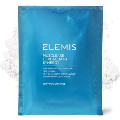 ELEMIS Musclease Herbal Bath Synergy | Calming Muscle Tension and Relaxation Therapy Soak Relieves Aches, Pains and Tension Post-Workout | 10 Sachets