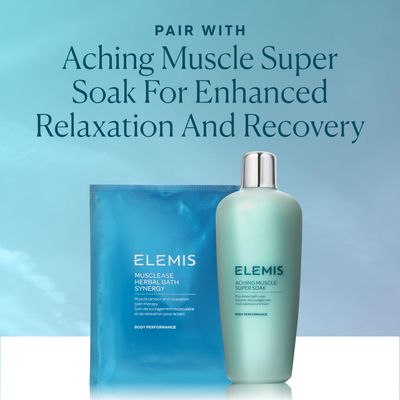 ELEMIS Musclease Herbal Bath Synergy | Calming Muscle Tension and Relaxation Therapy Soak Relieves Aches, Pains and Tension Post-Workout | 10 Sachets