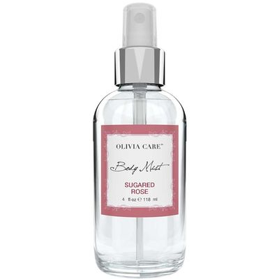 Olivia Care Body Mist Spray Made with Natural Sugared Rose Fragrance Scent - Refreshing, Soothing &amp; Moisturizing - Eliminate Odor with Fresh Floral Aroma