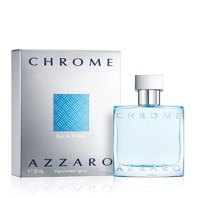 Azzaro Chrome Men&#39;s Aquatic Citrus, Woody, Musky Cologne - Travel Size