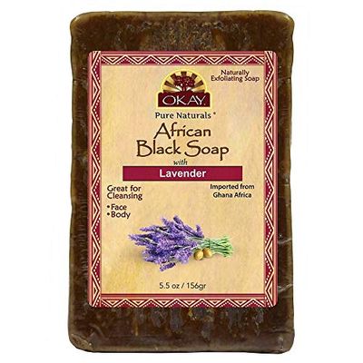 OKAY AFRICAN BLACK SOAP LAVENDER 5.5oz / 156gr