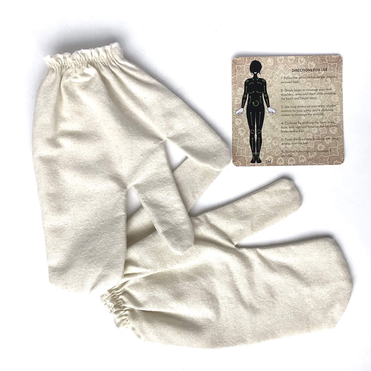Healm 100% Raw Silk Garshana Gloves | Ayurvedic Massaging Mitts for Women | Dry Massage Brush for Lymphatic Drainage, Acne, Scars, Cellulite &amp; Toxin Removal | Quick, Simple Instructions