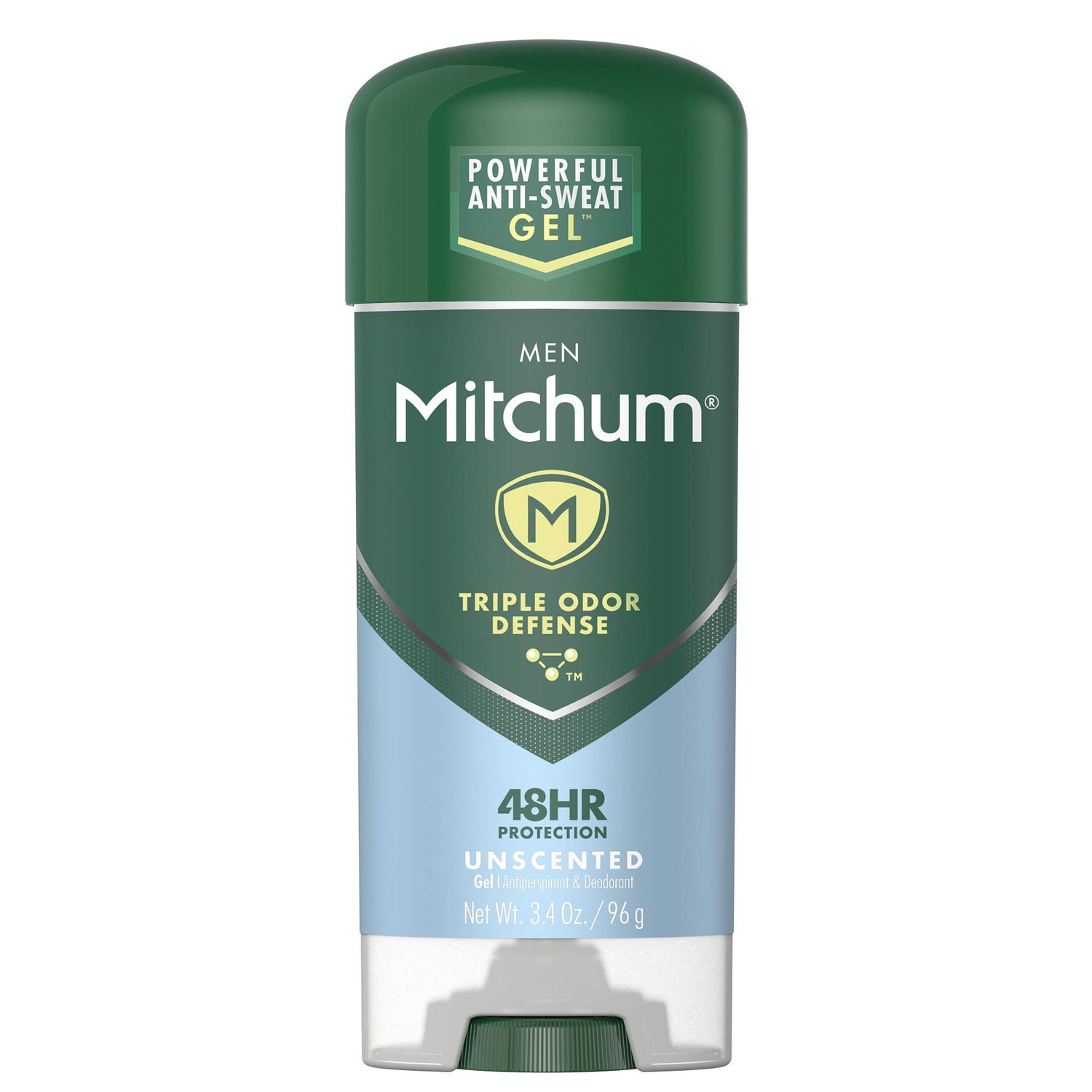 Mitchum Advanced Control Unscented Gel, Anti-Perspirant &amp; Deodarant 3.4 oz (Pack of 8)