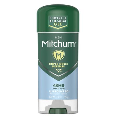 Mitchum Advanced Control Unscented Gel, Anti-Perspirant &amp; Deodarant 3.4 oz (Pack of 8)