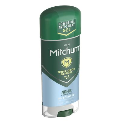 Mitchum Advanced Control Unscented Gel, Anti-Perspirant &amp; Deodarant 3.4 oz (Pack of 8)