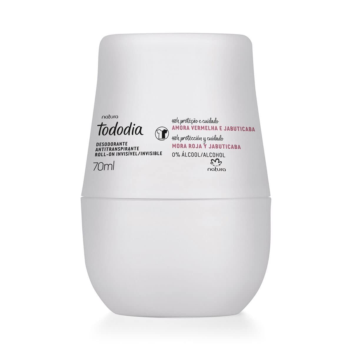 Natura - Linha Todo Dia (Amora Vermelha e Jabuticaba) - Desodorante Antitranspirante Feminino Roll-On 70 Ml - (Red Berries and Jabuticaba - Roll-On Antiperspirant Deodorant For Women 2.36 Fl Oz)