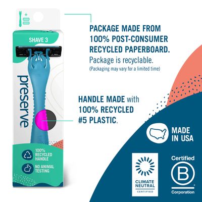 Preserve Shave 3 Razor System (Colors Vary)