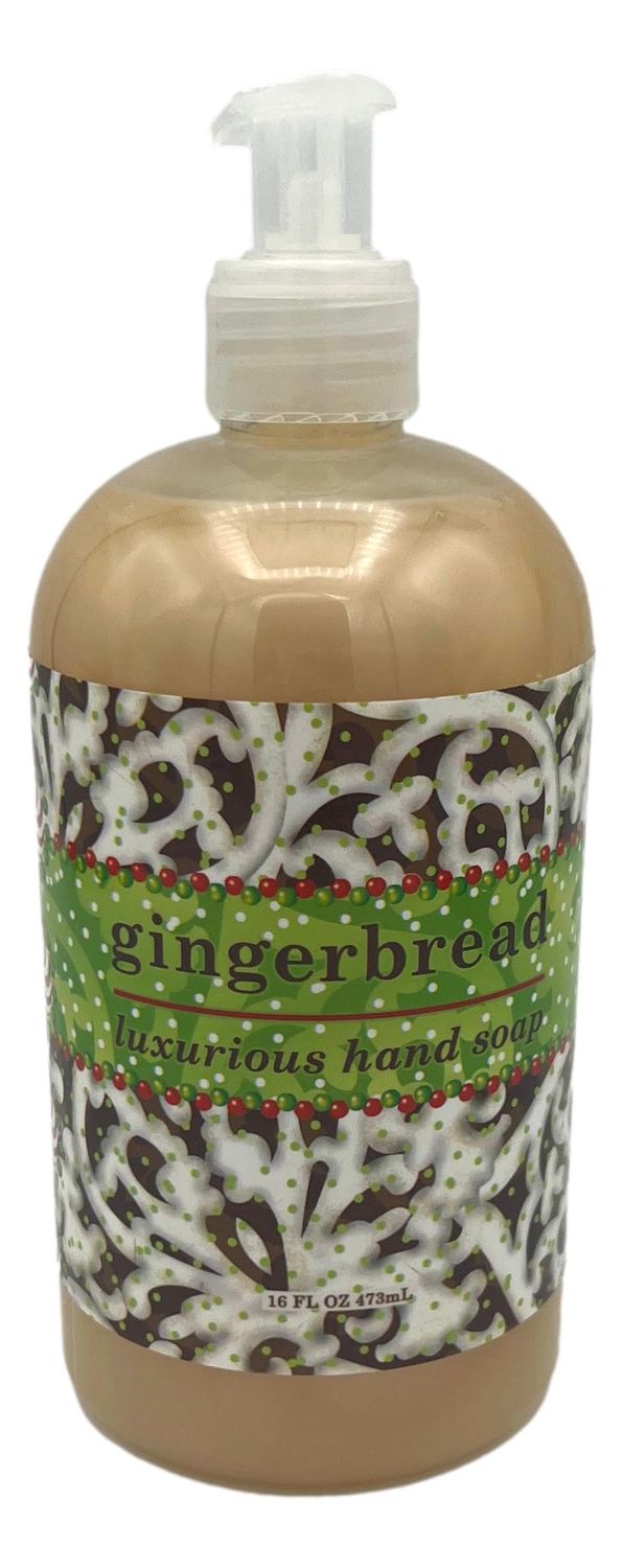 Greenwich Bay Gingerbread Hand Soap with Shea Butter, Ginger and Nutmeg Extracts, Honey 16oz