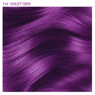 Adore Semi Permanent Hair Color - Vegan and Cruelty-Free Purple Hair Dye - 4 Fl Oz - 114 Violet Gem (Pack of 1)