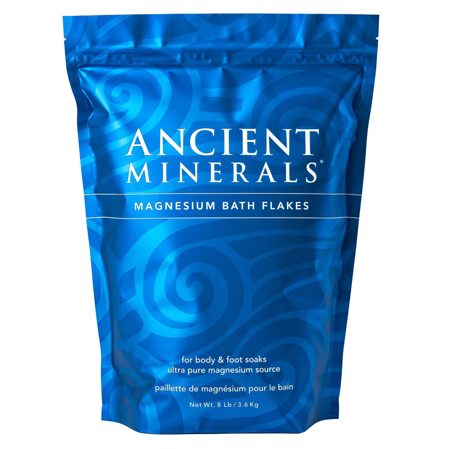Ancient Minerals Magnesium Bath Flakes - Bathing Alternative to Epsom Salt - Soak in Natural Salts - High-Absorption Efficiency for Relaxation, Wellness &amp; Muscle Relief - 8 lbs