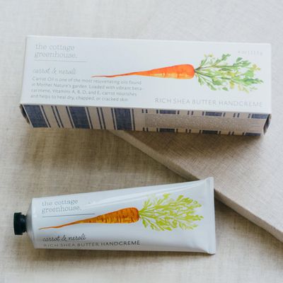 The Cottage Greenhouse Carrot & Neroli Handcreme, 4 oz. - Hand Lotion for Women, Hand Cream for Dry Cracked Hands, Moisturizing Hand Cream, Shea Butter Lotion, Paraben Free & Vegan
