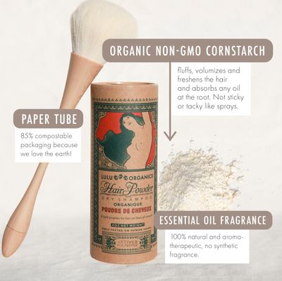 Non-Aerosol Dry Shampoo Powder - All-Natural & Organic Hair Care for Dark & Blonde Hair, Paraben & Talc Free, No White Cast, Holiday Hair Gifts, Travel Size, Self-Care Gift, Vetiver & Black Pepper,4oz