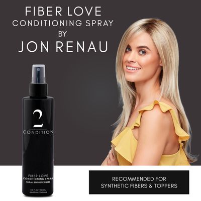 Jon Renau Fiber Love Synthetic Conditioning Spray, 8.5 oz - Leave-In Conditioner for Wigs, Toppers &amp; Hair Extensions - Detangles, Restores Shine &amp; Protects Synthetic Fiber